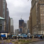 Warteschlange und World Trade Center Warteschlange und World Trade Center